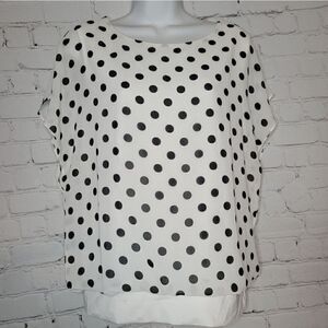 Women's Sleeveless Polkadot Top Small